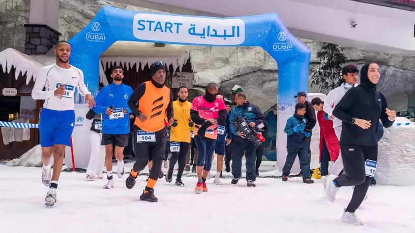 Снежный забег DXB Snow Run в Дубае