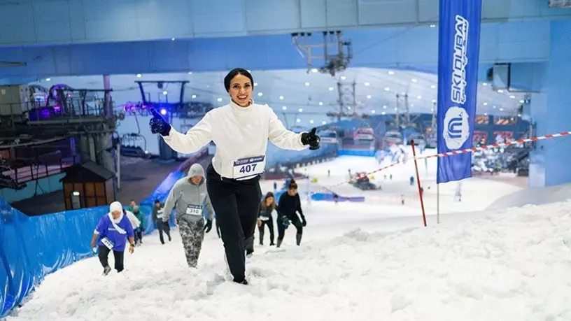 Забег по снегу DXB Snow Run в Дубае