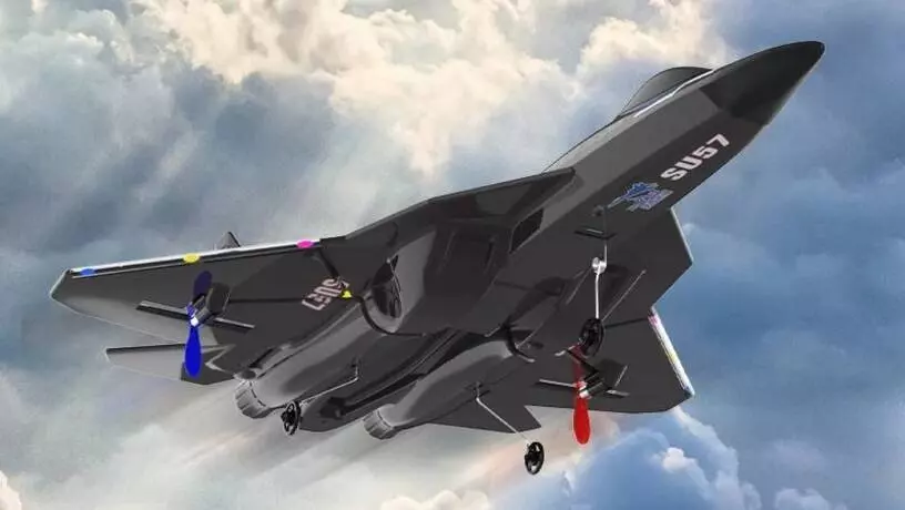 ​В небо над Дубаем взмыл «российский истребитель Су-57»